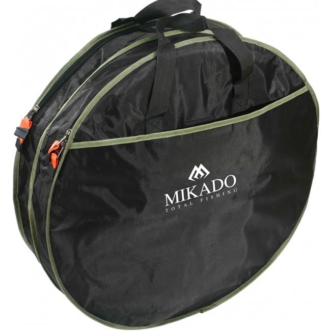 Husa Juvelnice Mikado Keepnet Bag, Rotunda, 2 Compartimente, Black &amp; Green, 63x17cm