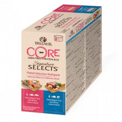 Wellness CORE Signature Selects Flaked Selection Multipack 8 x 79 g foto