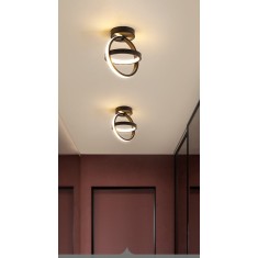 Plafoniera Led, 23W, negru, 2 Cercuri, Rotunda, lumina Calda/Neutra/Rece