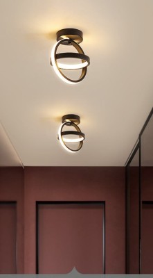 Plafoniera Led, 23W, negru, 2 Cercuri, Rotunda, lumina Calda/Neutra/Rece foto