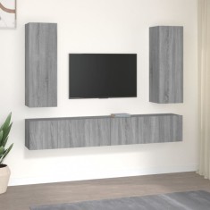vidaXL Set dulapuri TV, 5 piese, gri sonoma, lemn prelucrat foto