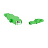 Adaptor retea fibra optica cu conectori E2000/APC, Lanberg 43379, SM, SIMPLEX, verde