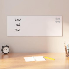 vidaXL Tablă magnetică de perete, alb, 80x30 cm, sticlă securizată 4008624
