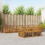 vidaXL Set de canapele de exterior 8 pcs natural Lemn Solid de Acacia 3373639