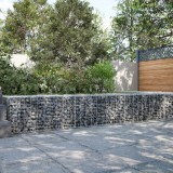 vidaXL Coș gabion cu capac, 300x50x50 cm, fier galvanizat 3295134