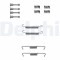 DELPHI LY1330 set accesorii, saboti frana parcare