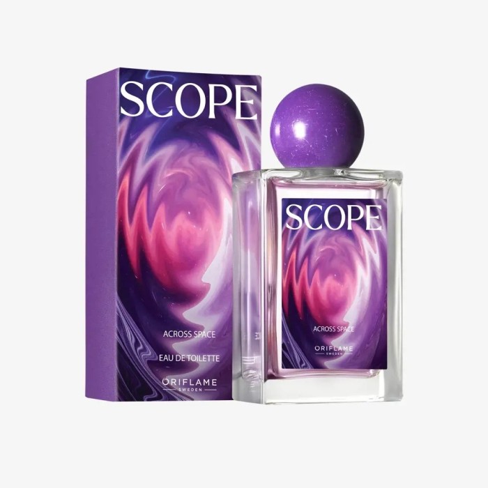Apa de toaleta Oriflame Scope Across Space 50 ml , calatorie olfactiva intre metal, mosc si infinit