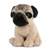 Pui de catelus Pug de plus 16 cm , Living Nature