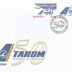 |Romania, LP 1646a/2004, TAROM-50 de ani de existenta, cu vinieta, FDC nelistat