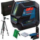 Bosch GCL 2-50 G + RM 10 + BT 150 - Nivela laser cu linii si puncte 2 linii laser 15 m 2 puncte laser 10 m +/-0.3 mm/m suport perete trepied geanta te