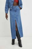 Answear Lab fusta jeans maxi, drept