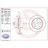 Set disc frana Toyota Auris ( E15) 10.06-09.12, Auris ( E18) 10.12-12.18, Corolla Saloon ( E18 Zre1) 06.13-02.21, Corolla Sedan ( E15) 10.06-12.18, S, BREMBO