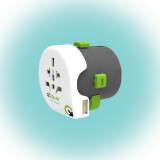 Adaptor calatorii Qdapter +USB AUSTRALIA CHINA IT UK CH BRAZIL USA EURO 2.100110, Generic