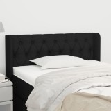 VidaXL Tăblie de pat cu aripioare negru 103x16x78/88 cm textil 3119096