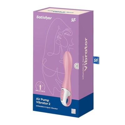 Vibrator anal cu 12 programe Air Pump Vibrator 2 light red (21cm) foto
