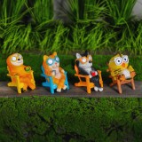 Lampa solara LED animale gradina, 2 LED alb rece, 15 cm, decor exterior, 4 modele, incarcare automata