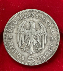 5 reichsmark 1935. F. Argint. Germania foto