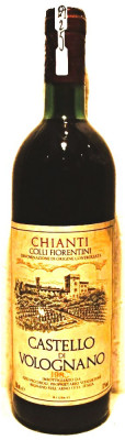 A25- VIN CHIANTI COLLI FIORENTINI, CASTELLO VOLOGNANO DOC, rec. 1983 cl 75 gr 12 foto