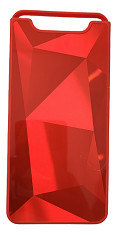 Huse telefon silicon si acril cu textura diamant Samsung Galaxy A80, Rosu foto