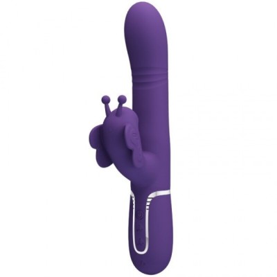 Frumoasă dragoste Vibrator de iepure multifuncțional 4 &amp;icirc;n 1 Fluture mov foto