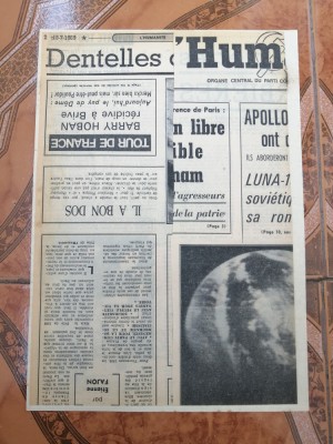 Aselenizarea - comentarea evenimentului in articole de presa contemporane - 1969 foto