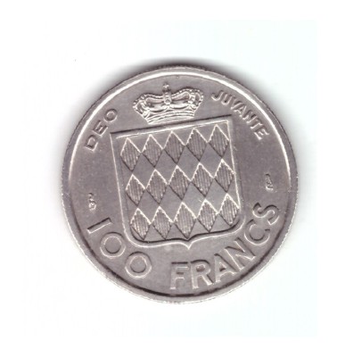 Moneda Monaco 100 francs/franci 1956, stare foarte buna, curata foto