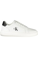 Calvin Klein Jeans Sneakers barbati Chunky Cupsole, Alb si detalii negre, 40