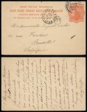 Great Britain 1898 Old Postcard Postal stationery to Belgium DB.154