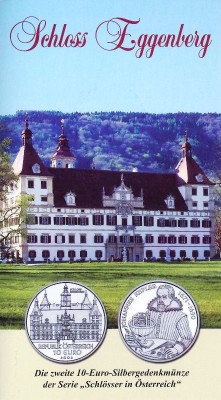 AUSTRIA 2002 -10 Euro &amp;ndash; Castelul Eggenberg - Argint 925 /16,00 gr / Blister foto