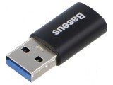 Adaptor USB 3.1 USB A la USB C, mufă neagră, Baseus