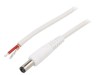 Cablu Alb 1x1mm2 0,5m cu Mufă DC 5,5/2,5, WEST POL