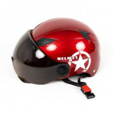 Casca de bicicleta, motocicleta, scooter, MTB, QST Star Red, vizor solar, M, S