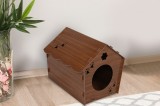 Cumpara ieftin Casă pentru pisici din lemn 199 Nuc 43x40x38 cm