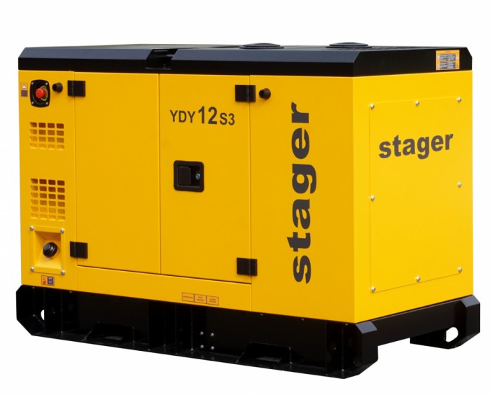 Generator insonorizat Stager YDY12S3, 12kVA, 16A, 1500rpm, trifazat, diesel