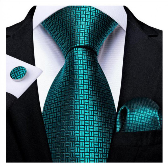 Set cravata + batista + butoni - matase - model 159