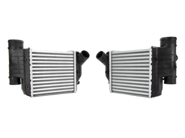 Intercooler Audi A6/A6 Allroad (C6), 03.2005-06.2006, motor 2.7 TDI 120kw, diesel, cutie manuala, cu/fara AC, aluminiu brazat/plastic, 205x195x62 mm,