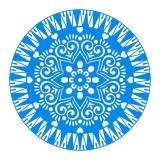 Cumpara ieftin Sticker decorativ, Mandala, Albastru, 60 cm, 7269ST, Oem