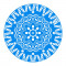 Sticker decorativ, Mandala, Albastru, 60 cm, 7269ST