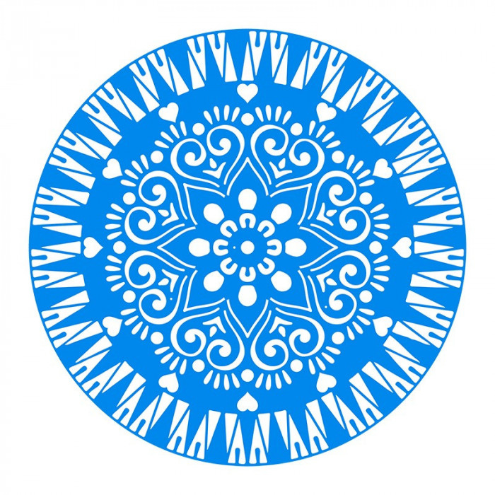 Sticker decorativ, Mandala, Albastru, 60 cm, 7269ST