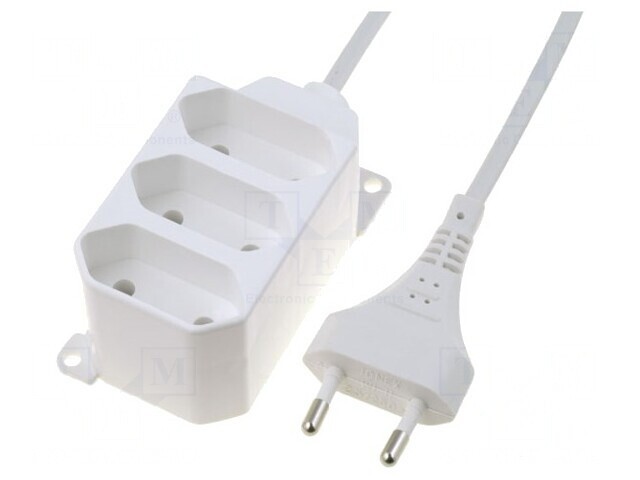 Prelungitor Electric 3 Prize Alb 3m 2,5A