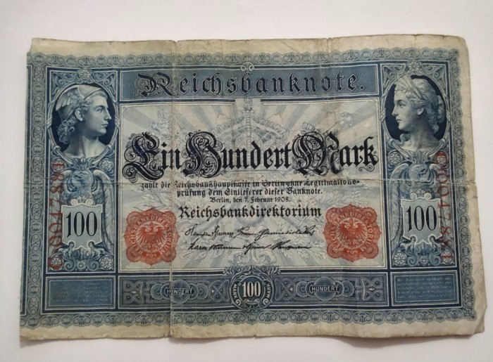 Germania - 100 Mark 1908 rupta
