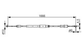 BOSCH 1 987 482 032 Cablu, frana de parcare