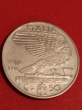 50 centesimi 1940 Italia, stare aUNC+ [poze]. Discount conform descriere [10 - 20 %. Vezi descrierea.]., Europa