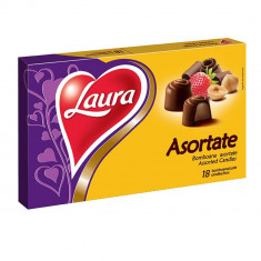 Bomboane Asortate Laura, 140 g, Bomboane de Ciocolata Laura, Bomboane de Ciocolata Asortate Laura, Praline Asortate Laura, Praline de Ciocolata Laura,