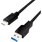 CABLU alimentare si date LOGILINK, pt. smartphone, USB 3.2, USB Type-C (T) la USB-A (T), suporta pana la 5V/3A 15W, dublu ecranat,1m, negru, &quot;CU0168&quot;