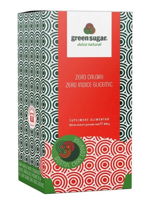 Indulcitor natural Green Sugar 200 stickuri x 4 grame Laboratoarele Remedia foto