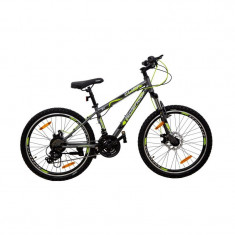 Bicicleta Splendor Clif, 24 inch, echiparea cu piese Shimano, Gri