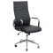 Scaun birou OFF 937, operativ, piele ecologica, ergonomic, baza cromata, inaltime reglabila, 110 kg