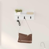 VidaXL Răcător de paltoane montat pe perete Alb 40 x 10.5 x 18 cm