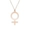 Woman - Colier personalizat simbol femeie din argint 925 placat cu aur roz